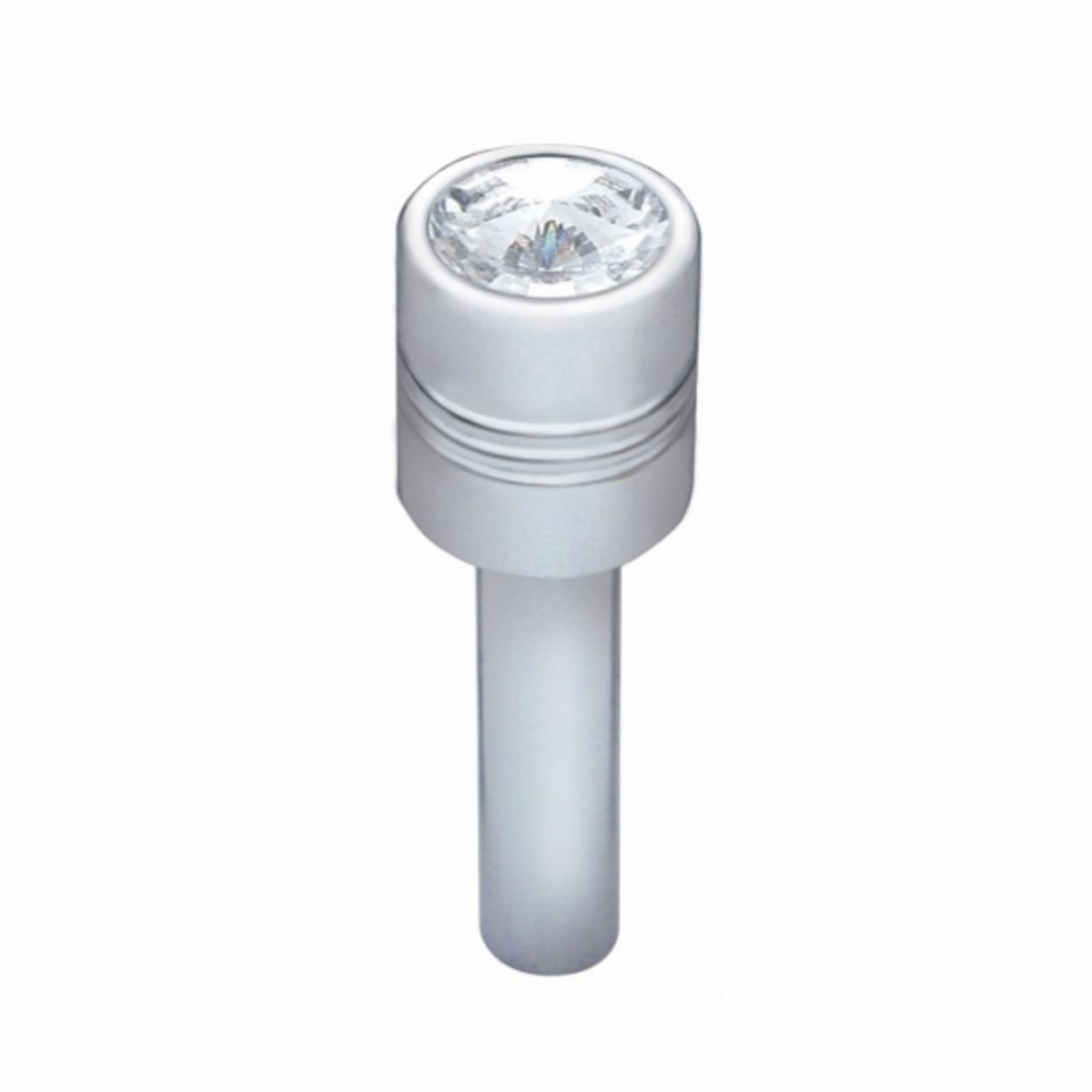 Chrome Door Lock Knob With 9/16" Clear Crystal (2-Pack)