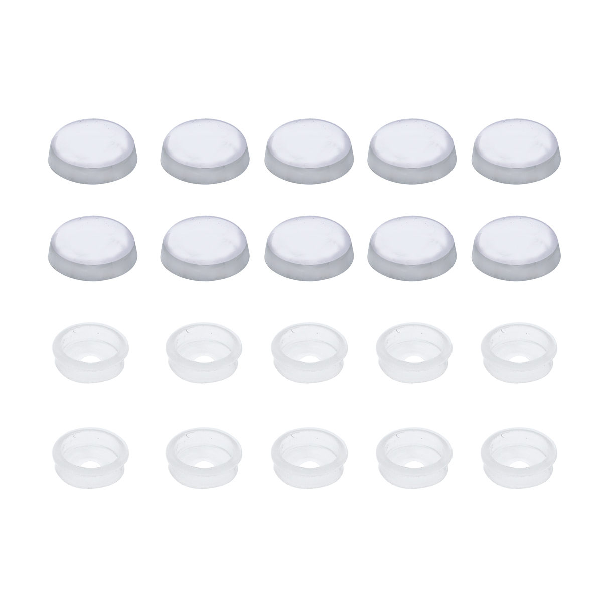 Chrome Plastic Snap-On Screw Covers For 1/4" Screw (10-Pack)