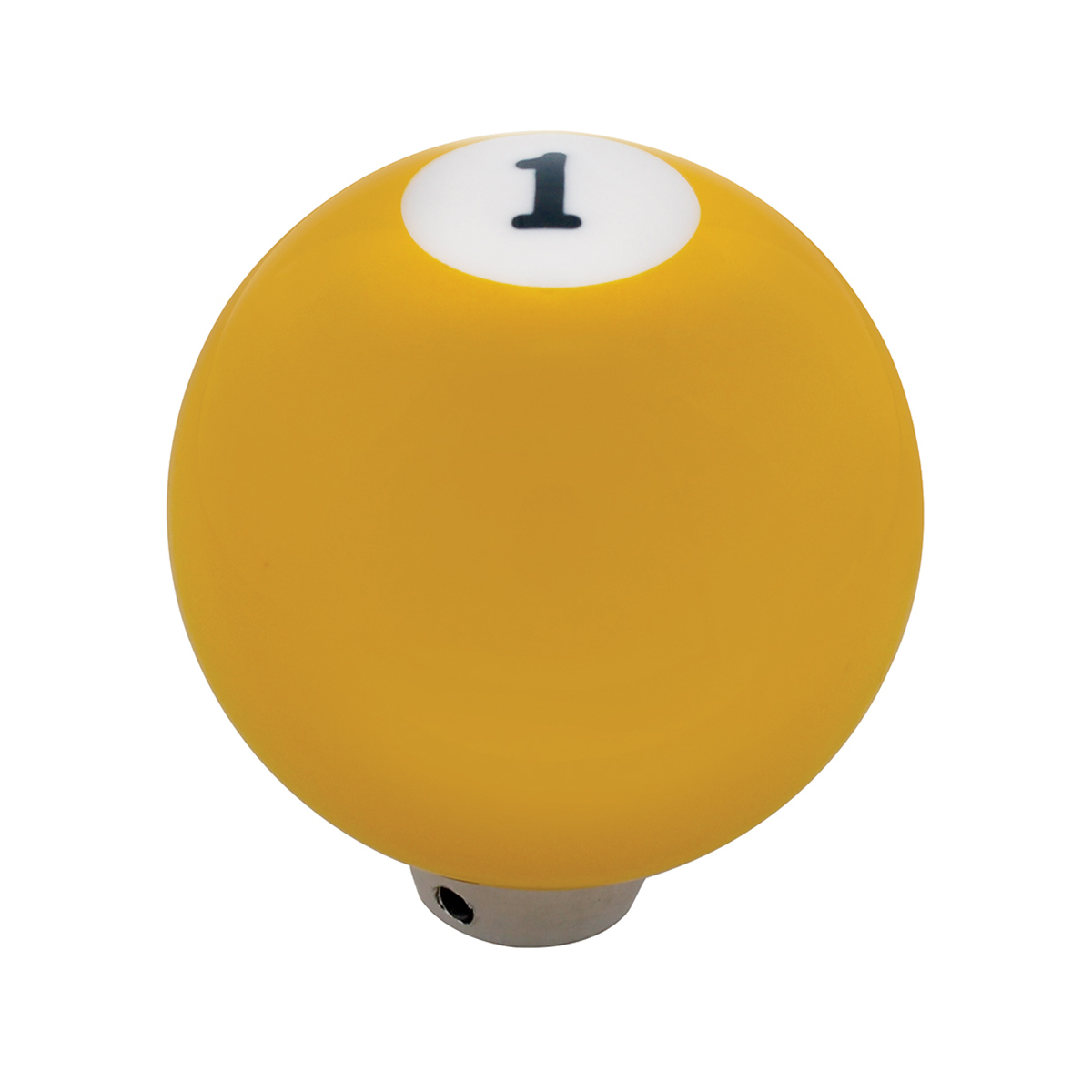 Number 1 Pool Ball Gearshift Knob - Gloss Yellow