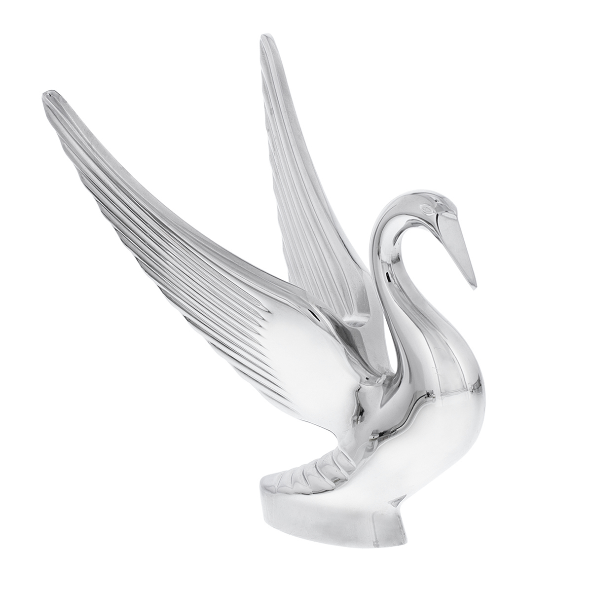 Die-Cast Swan Hood Ornament - Chrome