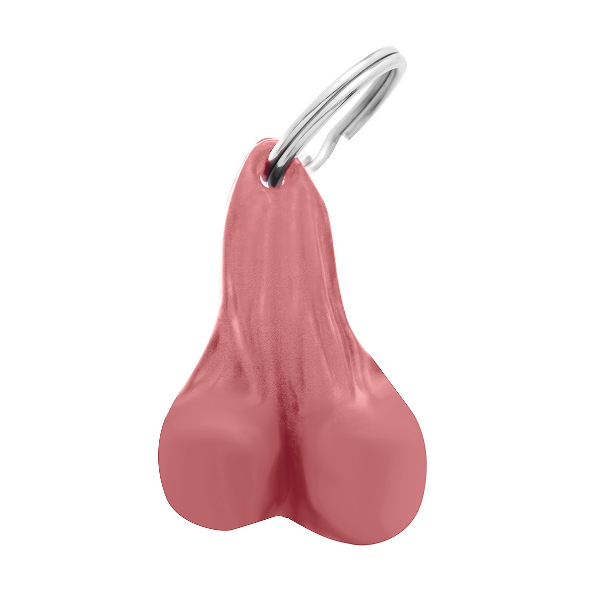 2.5" Small Plastic Low-Hanging Balls Novelty Keychain - Pink