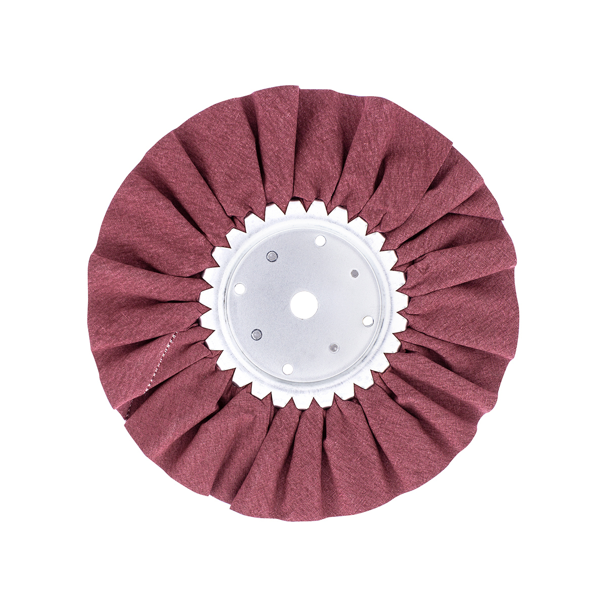 6" Red Treated Airway Buff - 5/8" & 1/2" Arbor