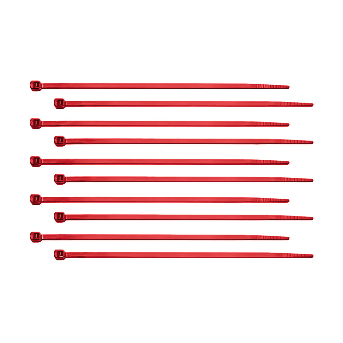 6" Nylon Cable Zip Ties - Red (10-Pack)