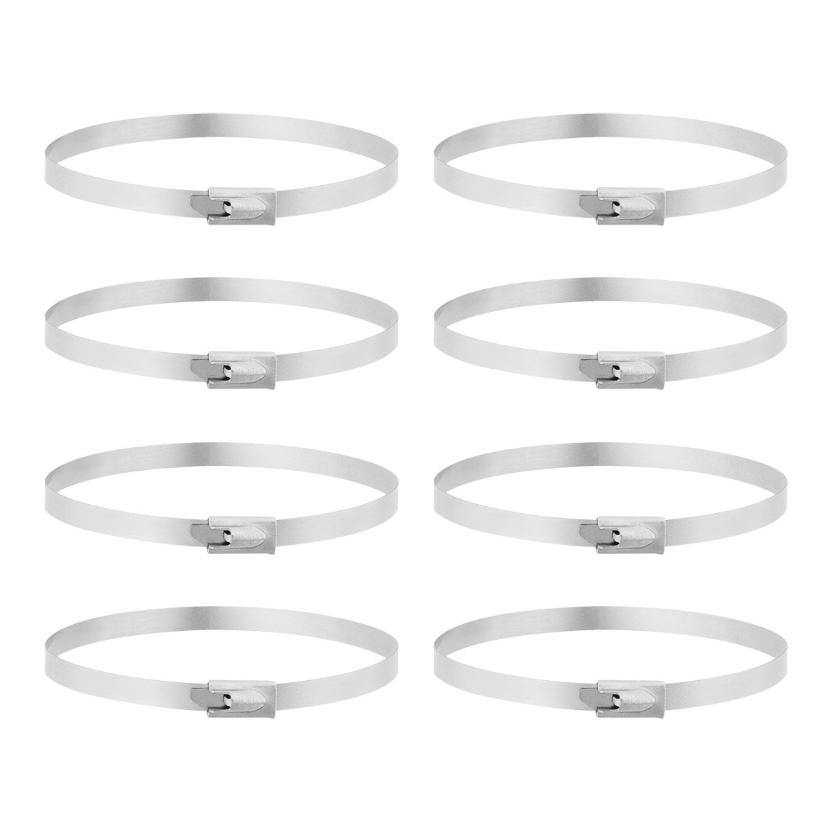 8" Stainless Locking Cable Ties (8-Pack)