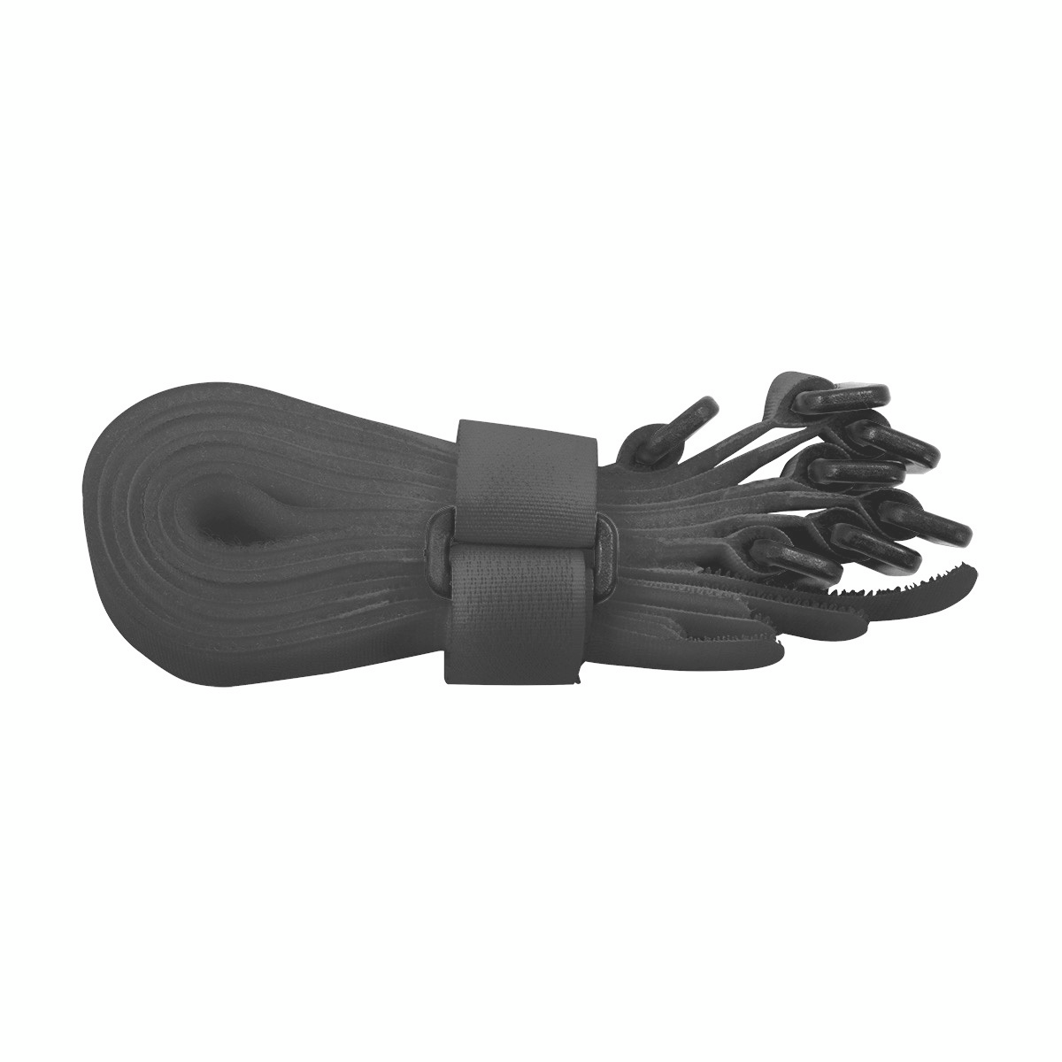 8" x 3/4"  Black Hook & Loop Velcro Strip-Tie Fasteners with Buckle (8-Pack)