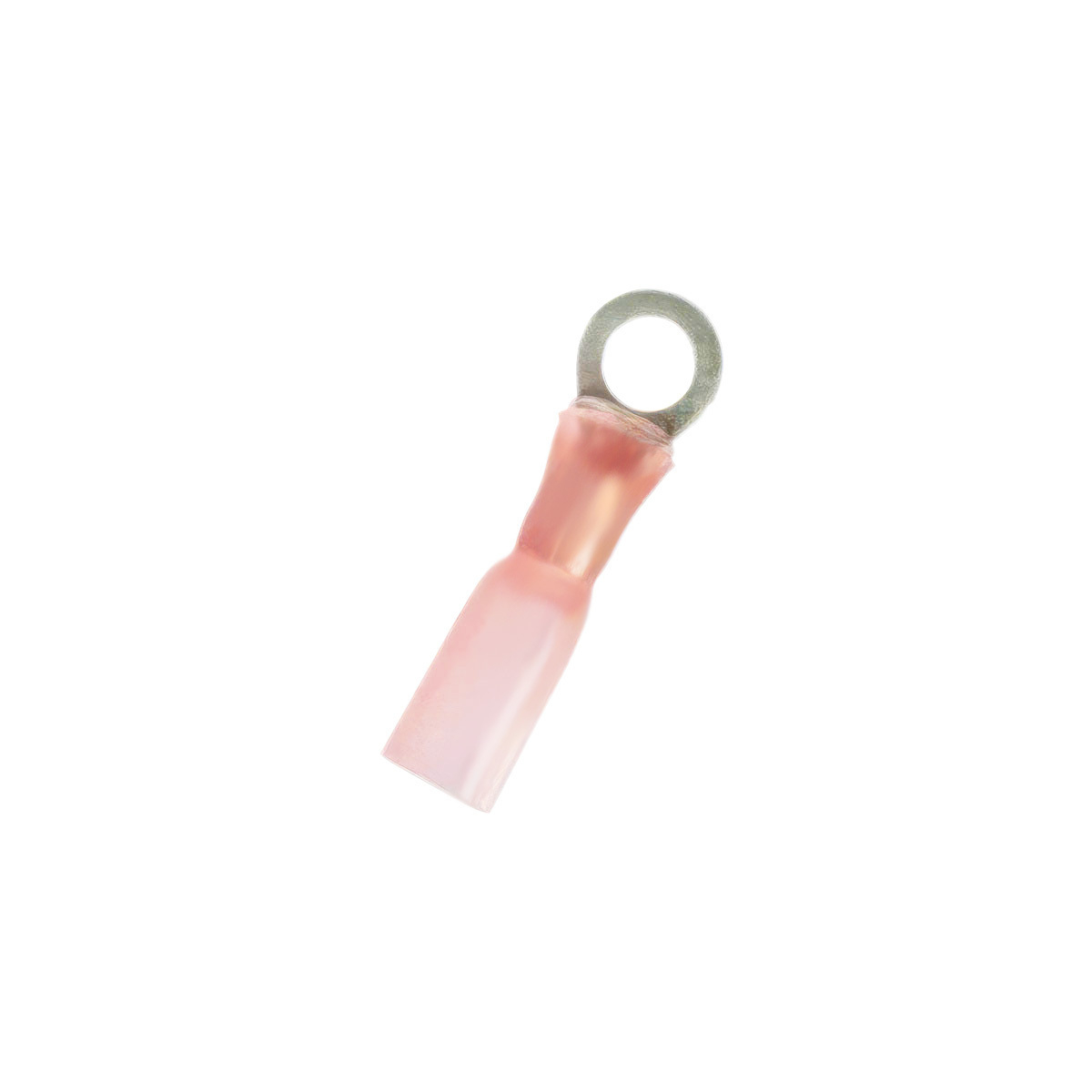 22-18 AWG #10 Stud CS Heat Shrink Ring Terminal - Red (5-Pack)