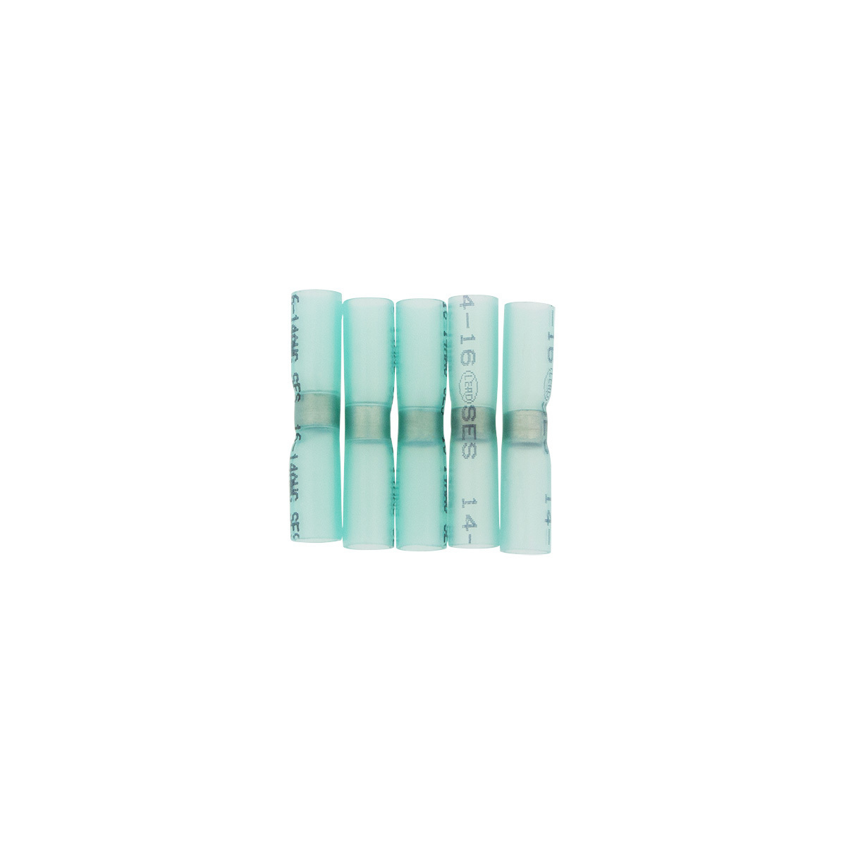16-14 AWG SS Heat Shrink Butt Connector - Blue (5-Pack)