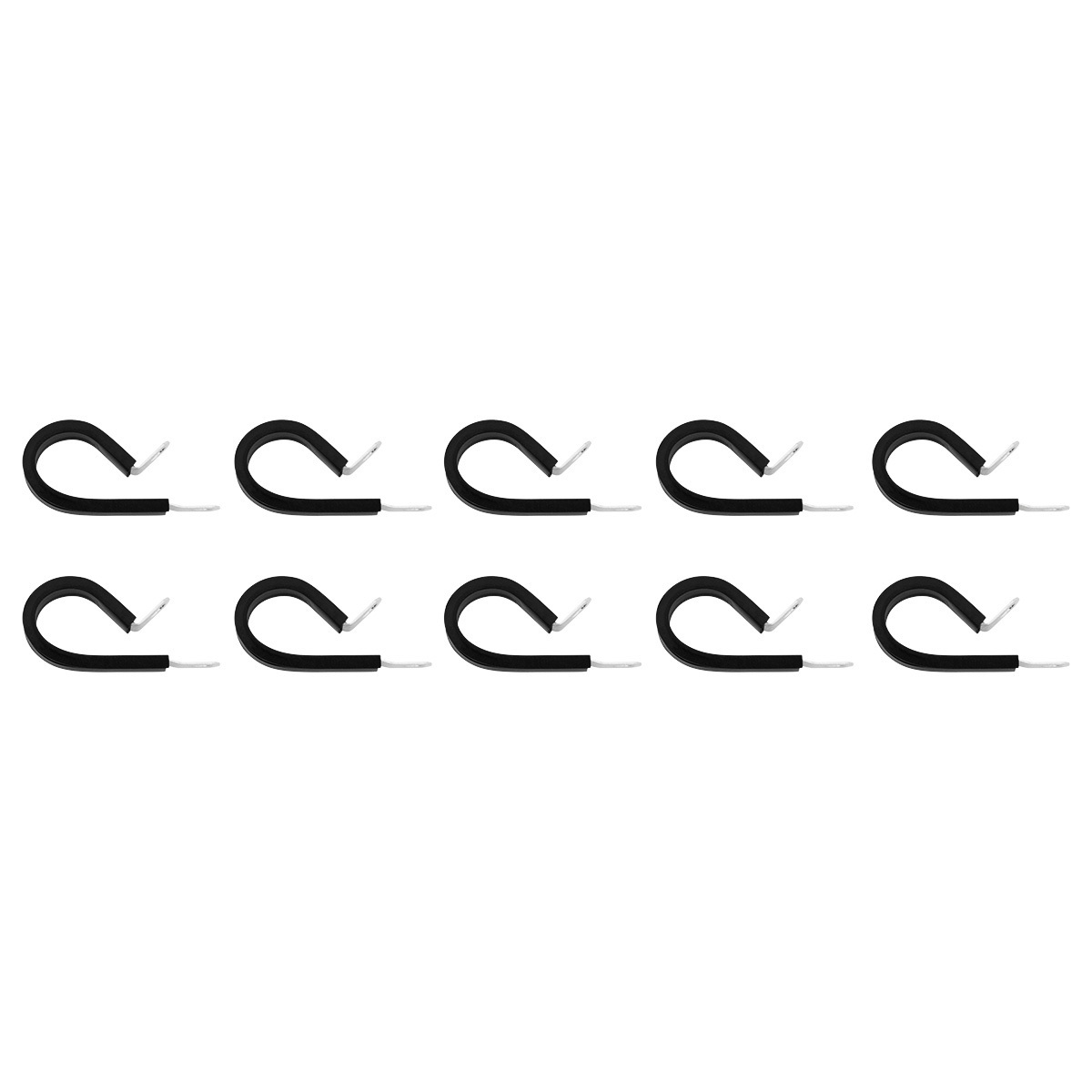 1" I.D. Santoprene Insulated Clamps w/ 1/4" Mounting Hole (10-Pack)