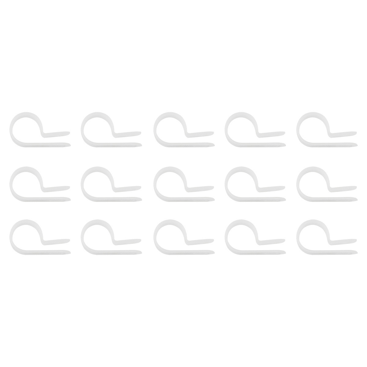 1/2" I.D. Natural Nylon Cable Clamps (15-Pack)