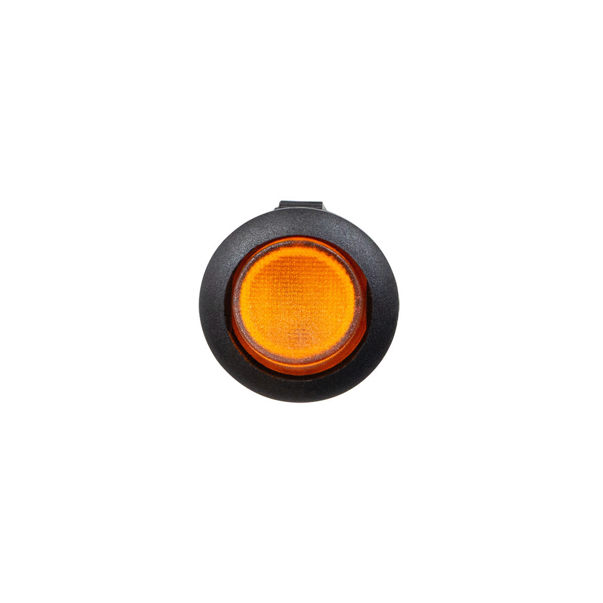 Amber Illum Round Rocker 10 Amp 12V On/Off 1/2" Dia. 1 Pc.