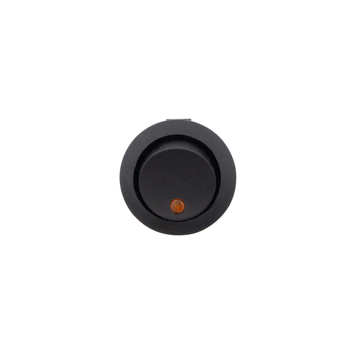 Amber LED Round Rocker 10 Amp 12V On/Off 1/2" Dia. 1 Pc.
