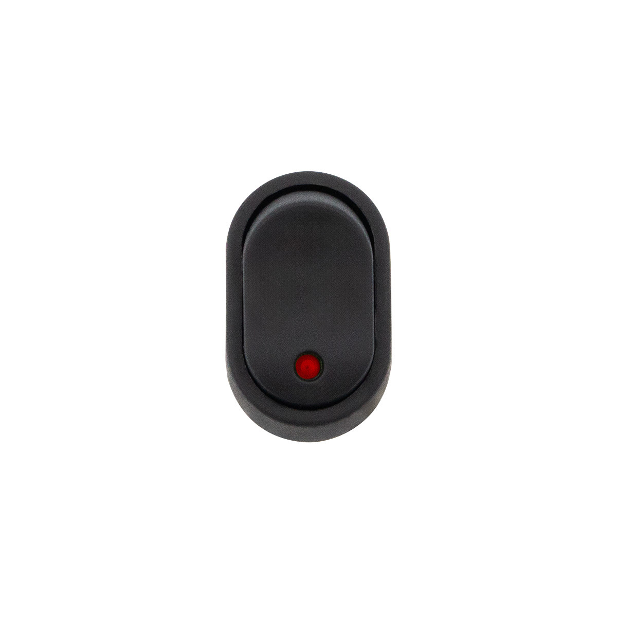 Red LED Oval Rocker 16 Amp 12V On/Off 1/2" Dia. 1 Pc.