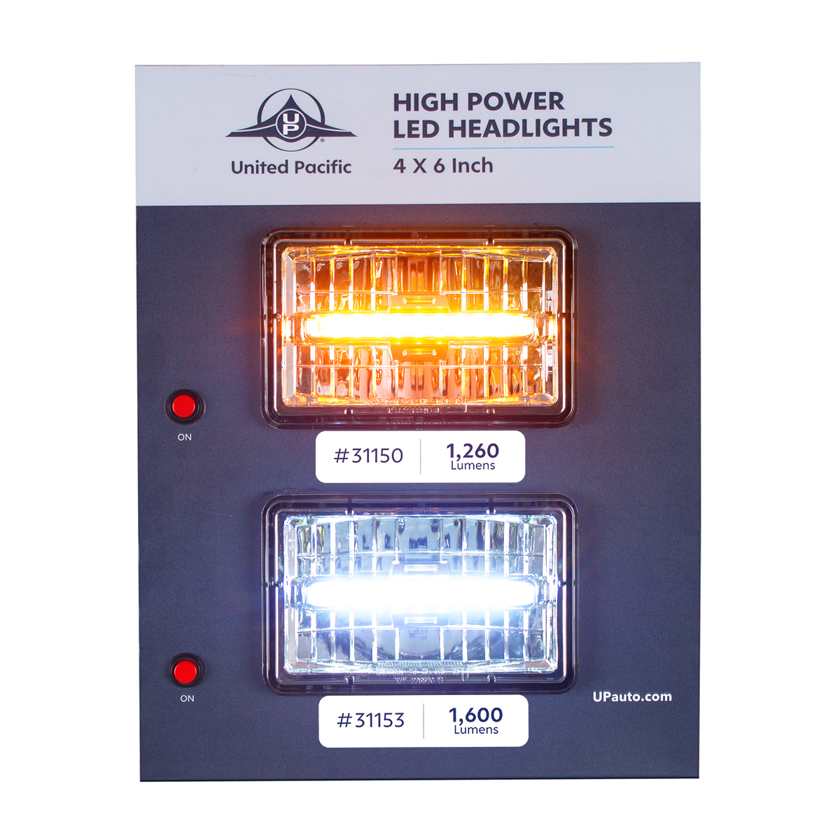 Display For 4" X 6" Lights - High/Low Beam
