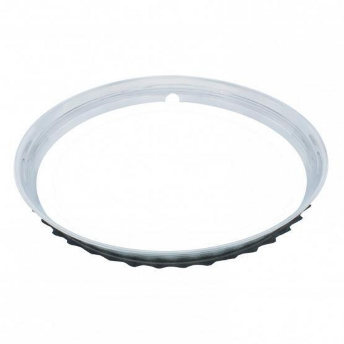 15" Ribbed Stainless Steel Beauty Rim