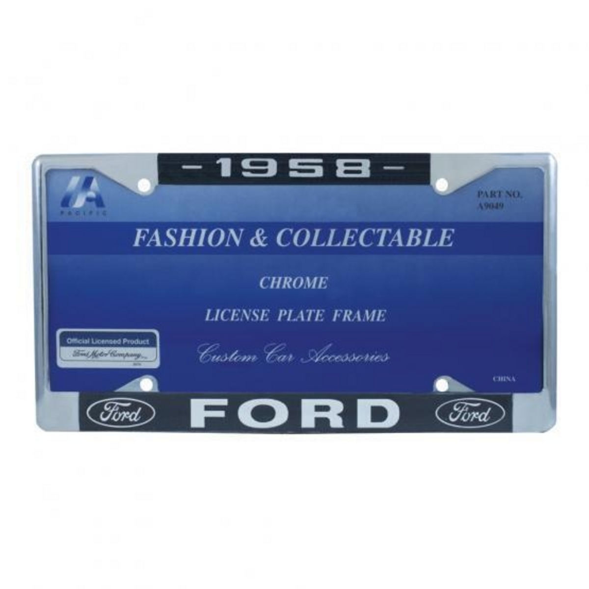 Chrome License Plate Frame For 1958 Ford Car & Truck