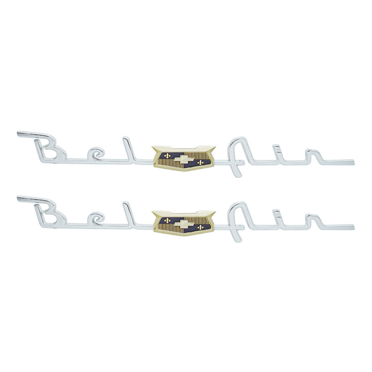 Bel-Air Script Rear Quarter Panel Emblem For 1953-54 Chevy Bel-Air (Pair)