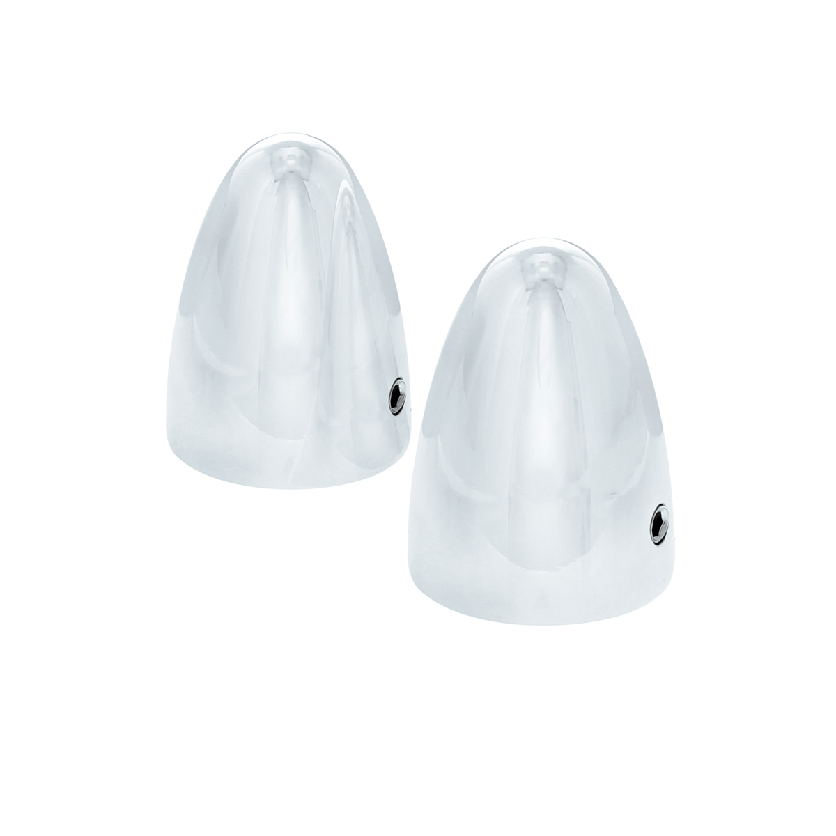 Chrome Wiper Shaft Bullets For 0.55" Dia Shafts (Pair)