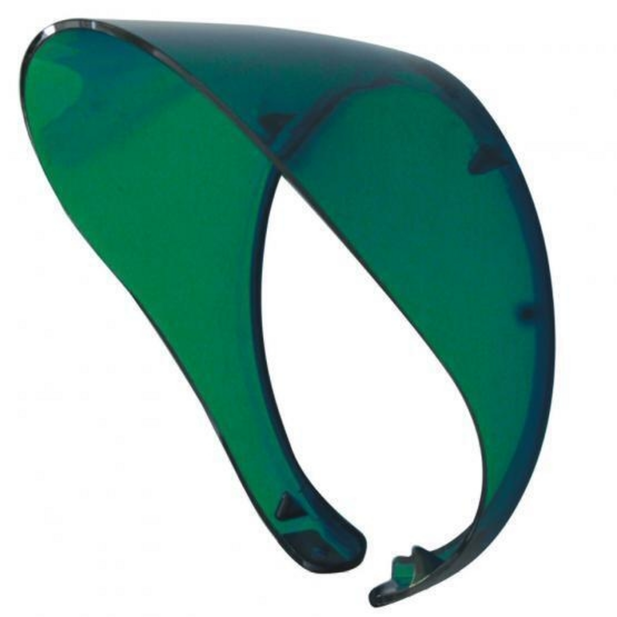 Translucent Plastic Mirror Visor With Mounting Hardware, Green
