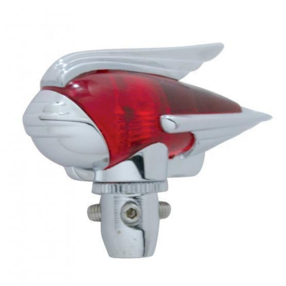Chrome Die-Cast Antenna Topper, Red