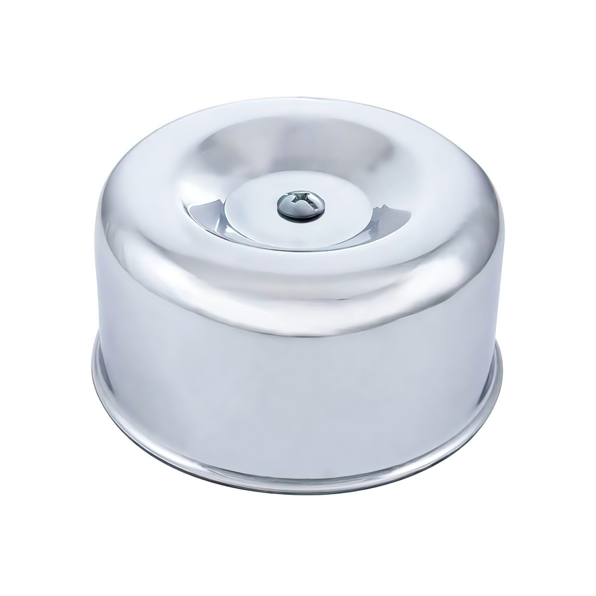 4" Round Smooth Chrome Air Cleaner For 2-5/16" Single Barrel Carburetors