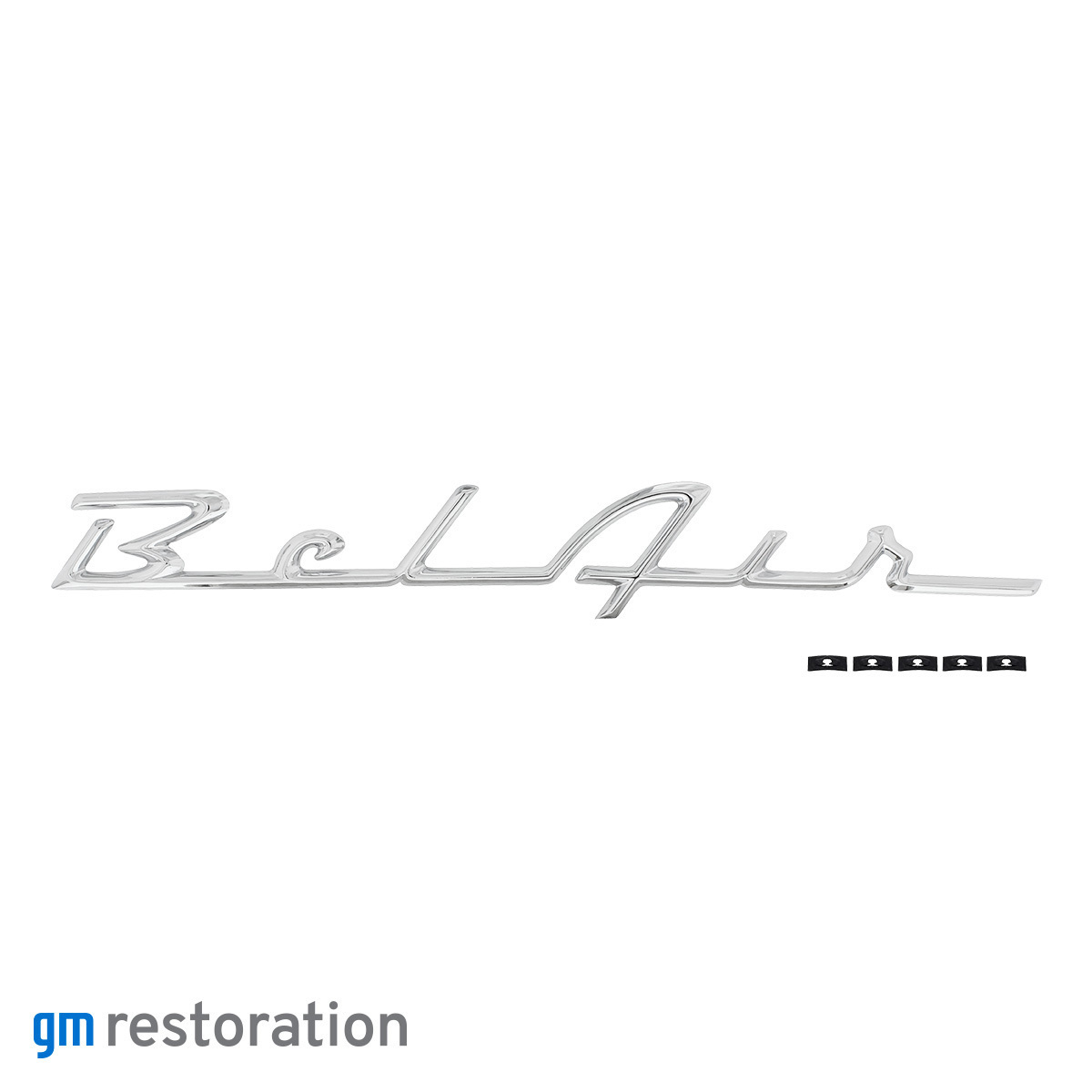Chrome "Bel-Air" Script Emblem For 1955-56 Chevy Bel-Air