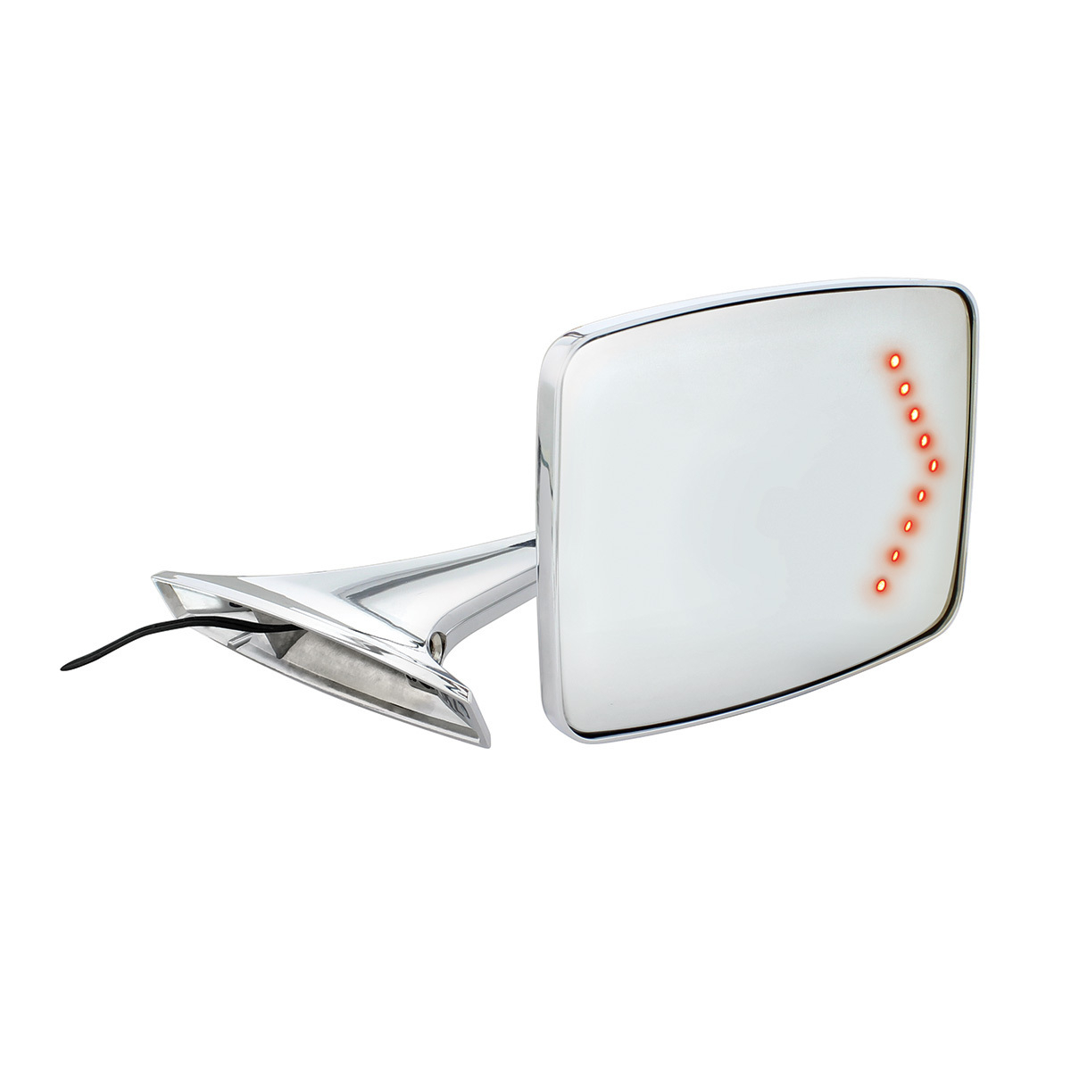 Exterior Mirror With Convex Mirror And  LED Turn Signal For 1973-87 Chevy & GMC Truck - R/H