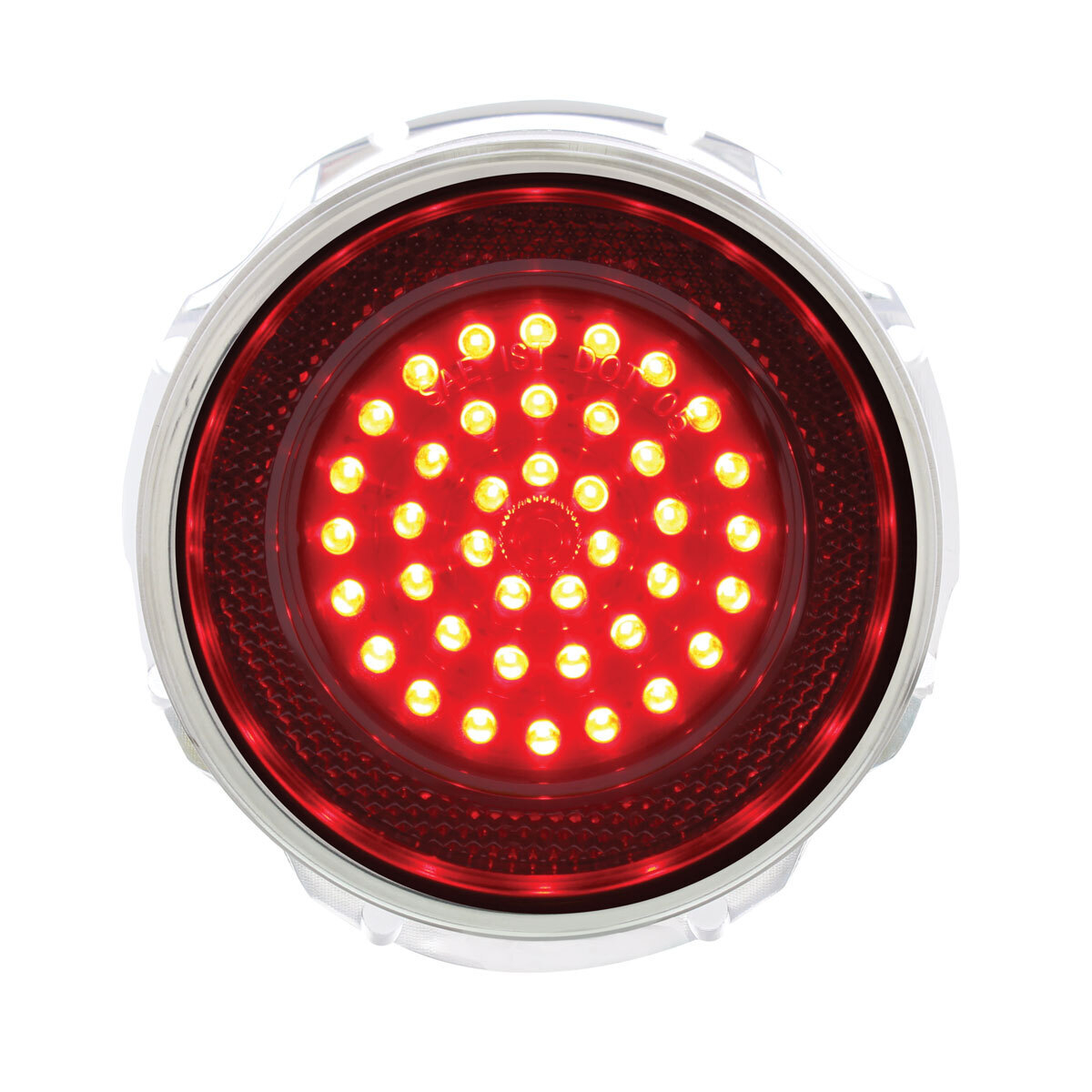 40 LED Tail Light With Stainless Steel Trim For 1965 Chevy Impala, Clear Lens