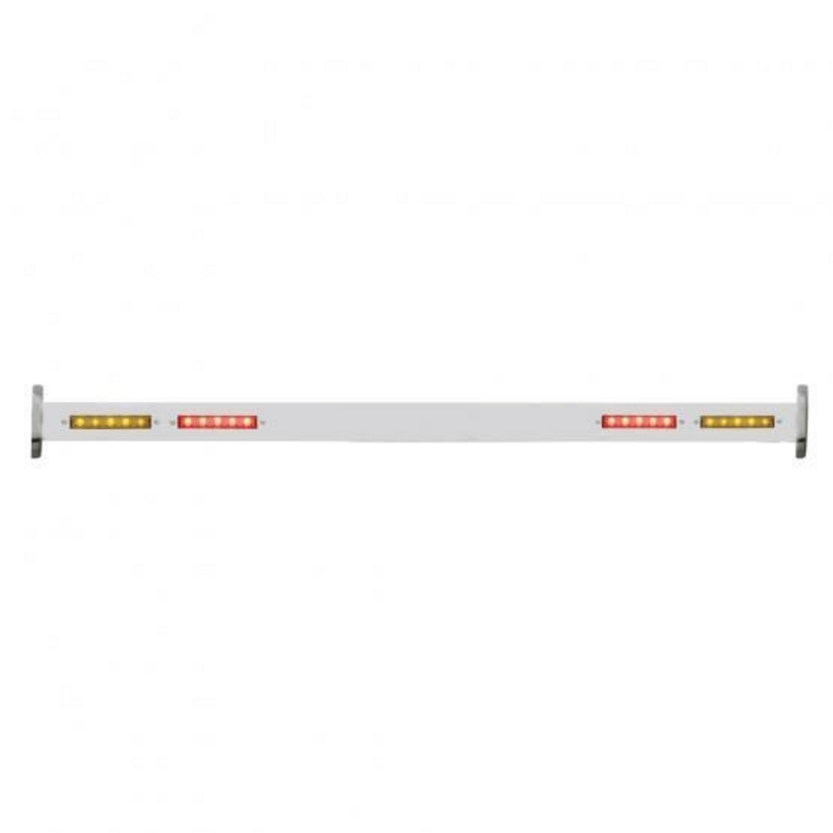 Polished SS Spreader Bar With Red And Amber LED Lights, Rear For 1932 Ford Car