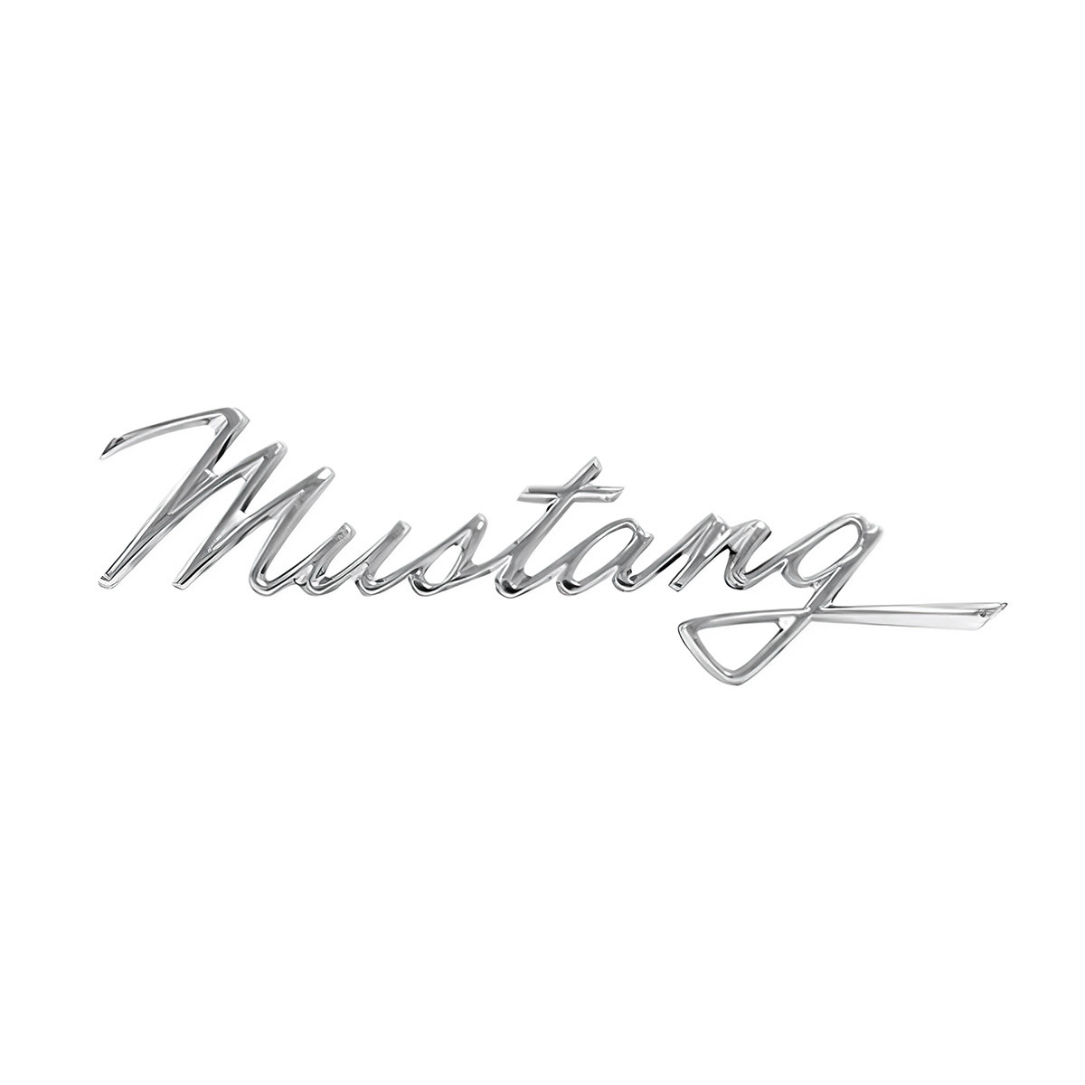Chrome  "Mustang" Script Emblem With Adhesive Tape