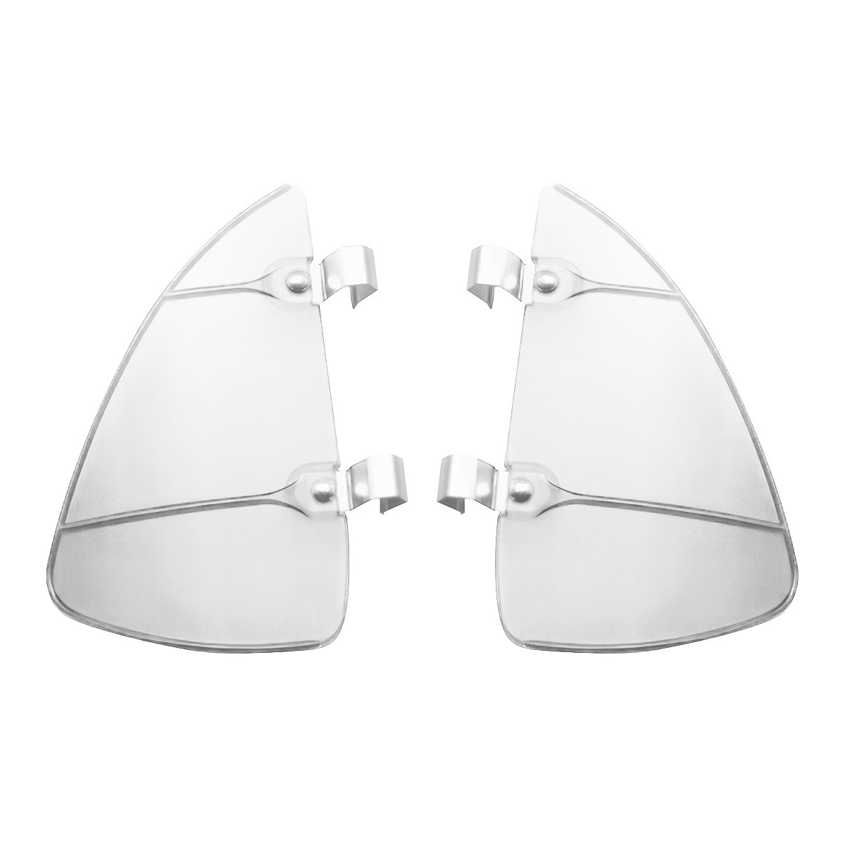 Plastic Wind Vent Window Breezies, Chrome (Pair)