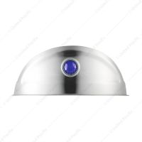 Stainless Steel Visor With Blue Glass Dot For 7" Headlight