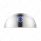 Stainless Steel Visor With Blue Glass Dot For 7" Headlight