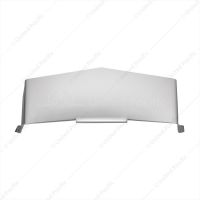 Stainless Steel Visor For 4" X 6" Rectangular Headlight, Flat Top Style