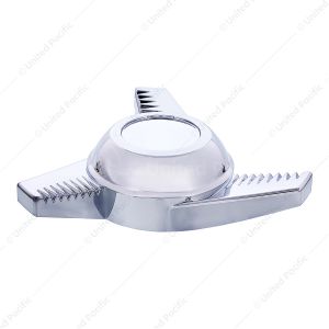 Chrome Plastic 3 Bar Left Swing Hubcap Spinner Only