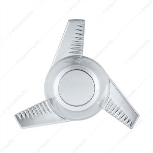 Chrome Plastic 3 Bar Right Swing Hubcap Spinner Only