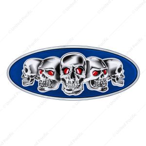 Chrome Die Cast Skull Emblem