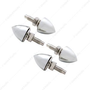 Chrome Bullet License Plate Fastener (4-Pack)