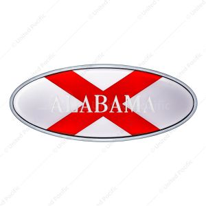 Chrome Die Cast Alabama Flag Emblem