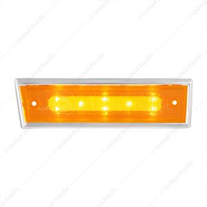 8 Amber LED Dual Function Side Marker With SS Trim For 1981-1987 Chevrolet & GMC Truck - L/H