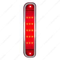 15 Red LED Side Marker With Stainless Steel Trim For 1973-80 Chevy & GMC Truck, Red Lens