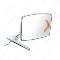 Chrome Exterior Mirror With Convex Glass & LED For Ford Bronco (1966-1977) & Truck (1967-1979) - R/H