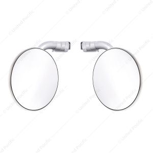 4" Curved Arm Peep Mirror Bundle With Flat & Convex Mirrors (Pair)