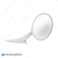 Exterior Mirror With Bow Tie Logo & Convex Mirror Glass For 1966-72 Chevy Passenger Car - R/H