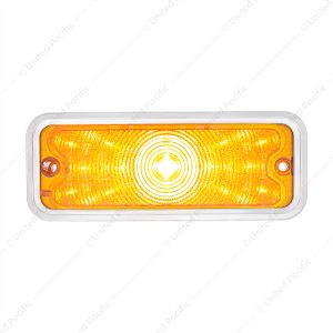 17 Amber LED Front Parking Light With SS Trim For 1973-80 Chevy & GMC Truck, L/H - Amber Lens