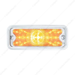 17 Amber LED Front Parking Light With SS Trim For 1973-80 Chevy & GMC Truck, L/H - Clear Lens