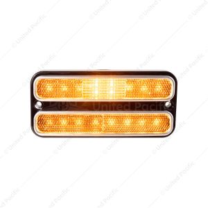 18 LED Side Marker Light With Stainless Steel Trim For 1968-1972 Chevrolet & GMC Truck-Amber LED/Cle