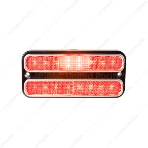 18 LED Side Marker Light With Stainless Steel Trim For 1968-1972 Chevrolet & GMC Truck-Red LED/Clear