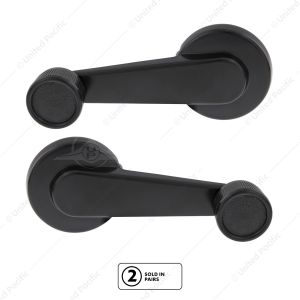 Black Window Crank Handle For 1981-1986 Chevrolet & GMC Truck(Pair）