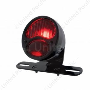 DUO Lamp Motorcycle Rear Fender Tail Light With Red Glass Lens