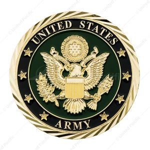 1-3/4" U.S. Military Adhesive Metal Medallion - Army